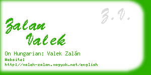 zalan valek business card